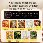 Joydeem Elektrikli Yemek Pişirme Buharlaştırıcısı, 2 Katmanlı Paslanmaz Çelik Sebze ve Gıda Buharlaştırıcıları, 15L/15.9 qt Büyük Kapasite, JD-DZG15B