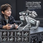 ELECFREAKS microbit Robotic Dog Xgo V2 Kit, 15 Movable Joint DIY Programmable Full Metal Bionic Robot Kit, STEM Educational Project for Open Source Hardware(Without Micro:bit)