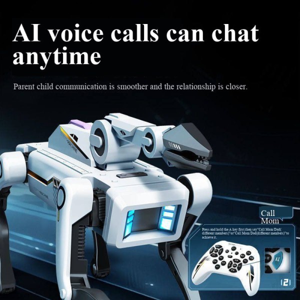 Shoot Robot Dog - Sesli Kontrol, 30+ Eylem ve APP Programlama, 6+ Yaş Çocuklar için Dayanıklı Tasarım (iOS/Android ile Uyumlu) Etkileşimli STEM Evcil Hayvan